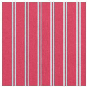 Tissu Poudre Bleu et Crimson Linge/Motif rayé
