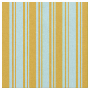 Tissu Poudre Bleu & Goldenrod Lignes/Stripes Motif