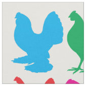 Tissu Poules colorées (Fermer)