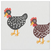 Tissu Poules mouchetées et oeufs (fermé)