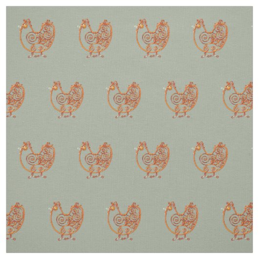 Tissu - Poulet en cuivre (Échantillon)