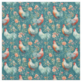Tissu Poulets à l'aquarelle (Échantillon)