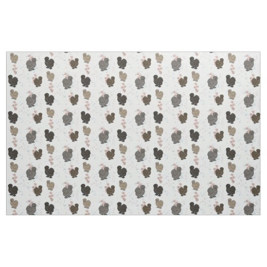 Tissu Poulets de Silkie (Fat Quarter)