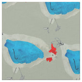 Tissu Poulets mignons aquarelle (Fermer)