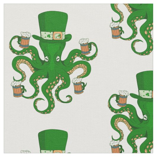Tissu poulpe de st patrick leprechaun (Fermer)