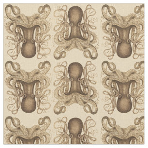 Tissu Poulpe Marmoratus (brun)