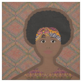 Tissu Poupée ethnique à peau foncée qui est ma douce (Échantillon)