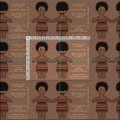 Tissu Poupée ethnique à peau foncée qui est ma douce (Carreau)