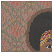 Tissu Poupée ethnique à peau foncée qui est ma douce (Détail)