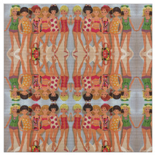 Tissu Poupées de papier d'amusement d'été