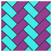 Tissu Pourpre et arête de hareng d'Aqua (Fermer)