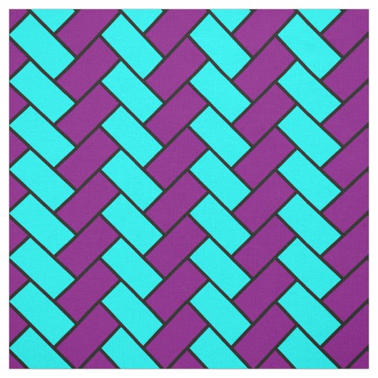 Tissu Pourpre et arête de hareng d'Aqua (Échantillon)