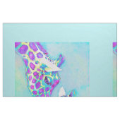 Tissu Pourpre et girafes d'Aqua grandes (Fat Quarter)