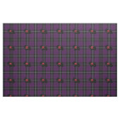 Tissu Pourpre/scottie noir de plaid rayure de la prune (Fat Quarter)