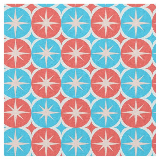 Tissu Poussières d'étoiles atomiques de milieu de siècle (Fermer)