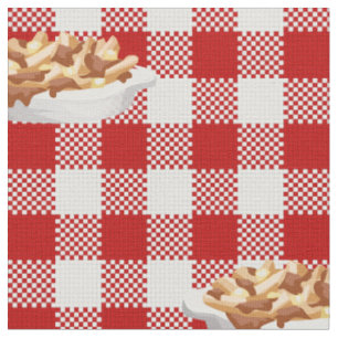 tissu poutine plaid