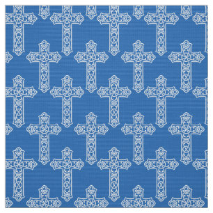 Tissu Pouvoir motif catholique croisé chrétien