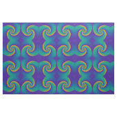 Tissu Power Spirals Fractal - orange bleu + vos idées (Yard)