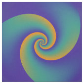 Tissu Power Spirals Fractal - orange bleu + vos idées (Échantillon)