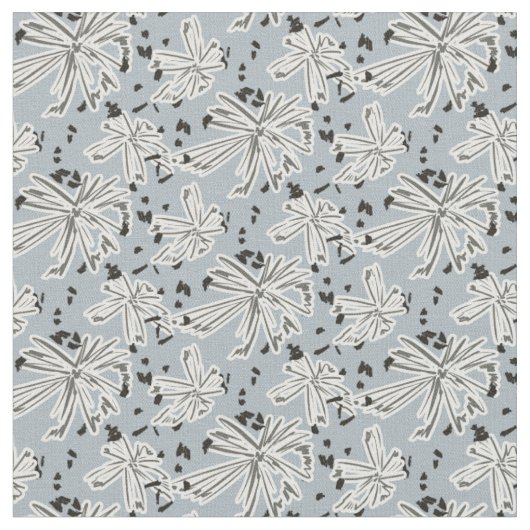 Tissu Prairie de pâquerettes - bleu  (Fermer)