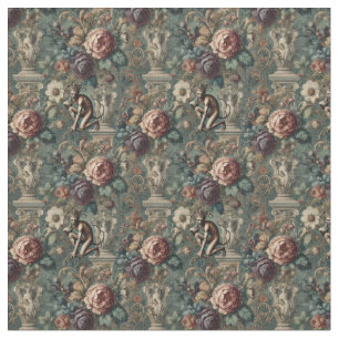 Tissu Prenez un Bow - Gothique Victorien Carrelage Dense