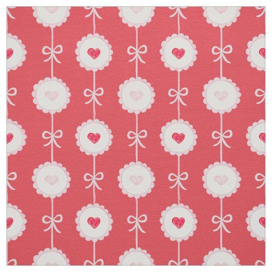 Tissu Preppy Hearts Saint Valentin (Échantillon)