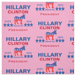 Tissu Président 2016 rose de Hillary Clinton