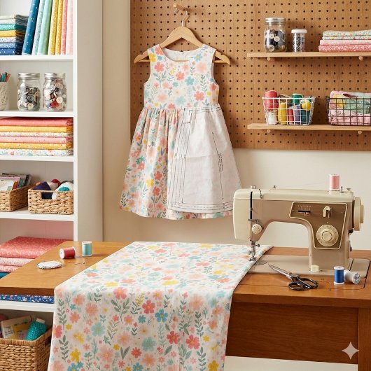 Tissu Pretty Spring Floral Craft 