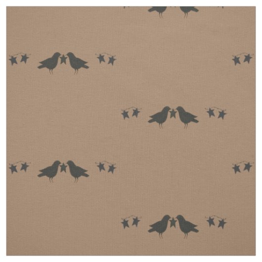 Tissu primitif de corneilles et d'étoiles (Échantillon)