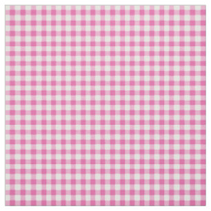 Tissu Primroses Pink et blanc Check En vichy Motif