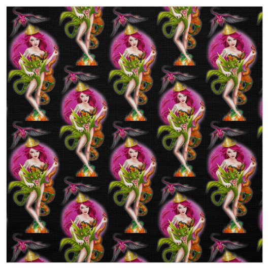 Tissu Princesse Dragon Princesse Fire Queen (Échantillon)