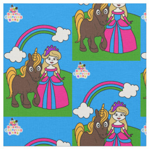 Tissu princesse et licorne