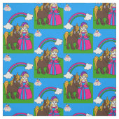 Tissu princesse et licorne (Échantillon)
