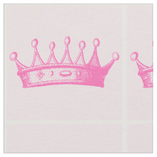 Tissu Princesse magenta Crown sur l'arrière - plan rose
