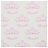 Tissu Princesse rose Crown Custom Name (Échantillon)