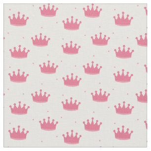 Tissu Princesse rose Crowns