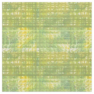 Tissu Printemps jaune et vert Motif Abstrait joyeux