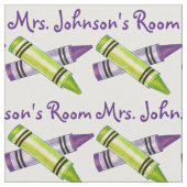Tissu Professeur d'art à l'école de Crayons violets pers (Fermer)
