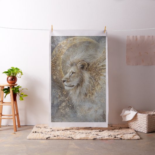 Tissu Profil éthérée de Lion et de Croissant Whimsical (In Situ)