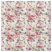 Tissu Profusion rose - Arrière - plan blanc (Échantillon)