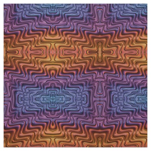 Tissu PRONONONCÉ 3D ! ~ Violet, Bleu et Orange GORGEOUS  (Échantillon)