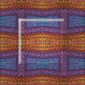 Tissu PRONONONCÉ 3D ! ~ Violet, Bleu et Orange GORGEOUS  (Carreau)