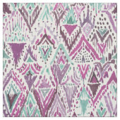 Tissu Prune Boho triomphant Ikat tribal chic (Échantillon)
