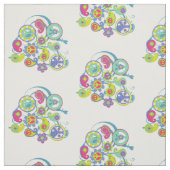 Tissu Psychedelic Paisley Peace Bouquet (Échantillon)