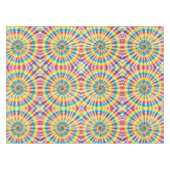 Tissu psychedelique Tie Dye | Nappe de table rétro (Devant (Horizontal))