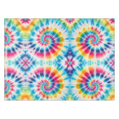 Tissu psychedelique Tie Dye | Nappe de table rétro (Devant (Horizontal))