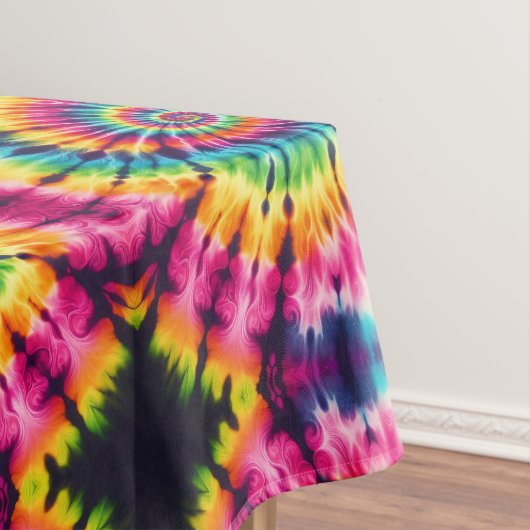 Tissu psychedelique Tie Dye | Nappe de table rétro (In Situ)