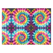 Tissu psychedelique Tie Dye | Nappe de table rétro (Devant (Horizontal))