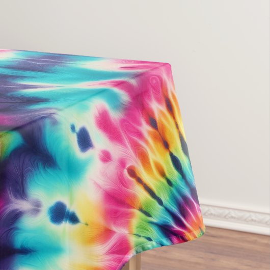 Tissu psychedelique Tie Dye | Nappe de table rétro (In Situ)