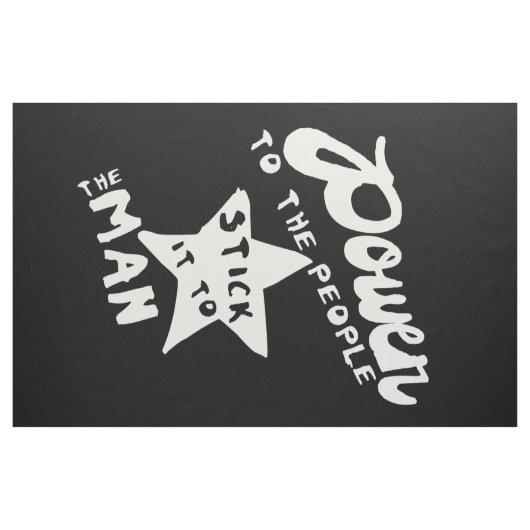 Tissu Puissance au drapeau de signe de bannière de (Fat Quarter)